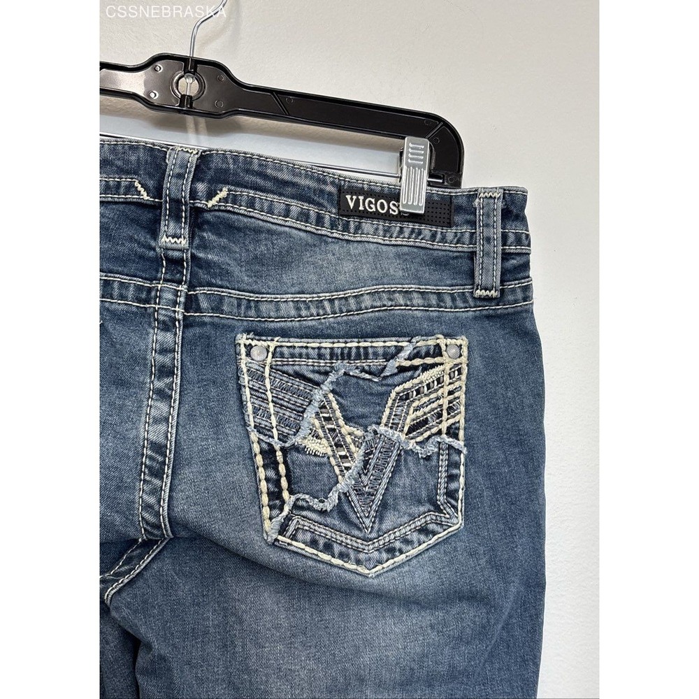 Vigoss Blue Jeans Womens Capri Heritage Fit - Size‎ S7/8 L27 - Picture 5 of 10